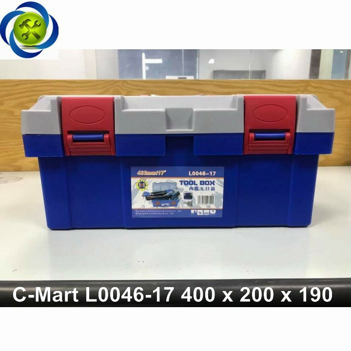 Thùng đồ nghề nhựa C-Mart L0046-17 400 x 200 x 190mm