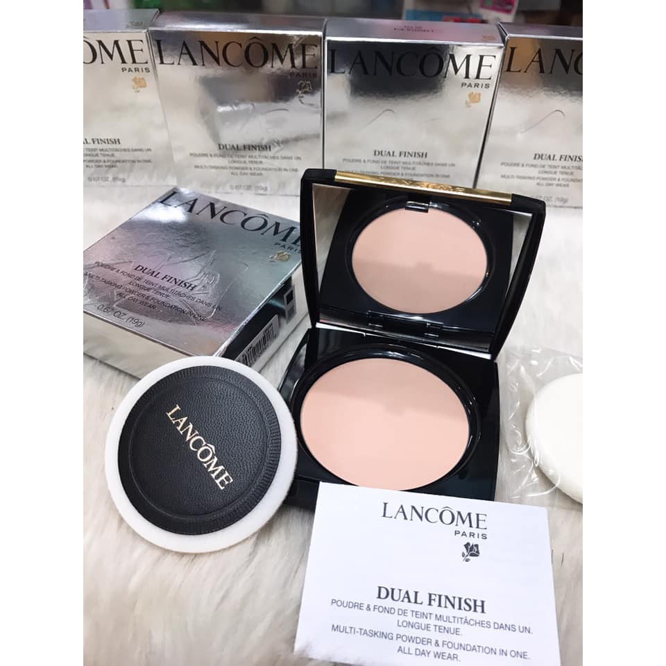 Phấn phủ siêu mịn, kiềm dầu, che phủ hoàn hảo Lancome Dual Finish Multi-Tasking Powder Foundation 19g