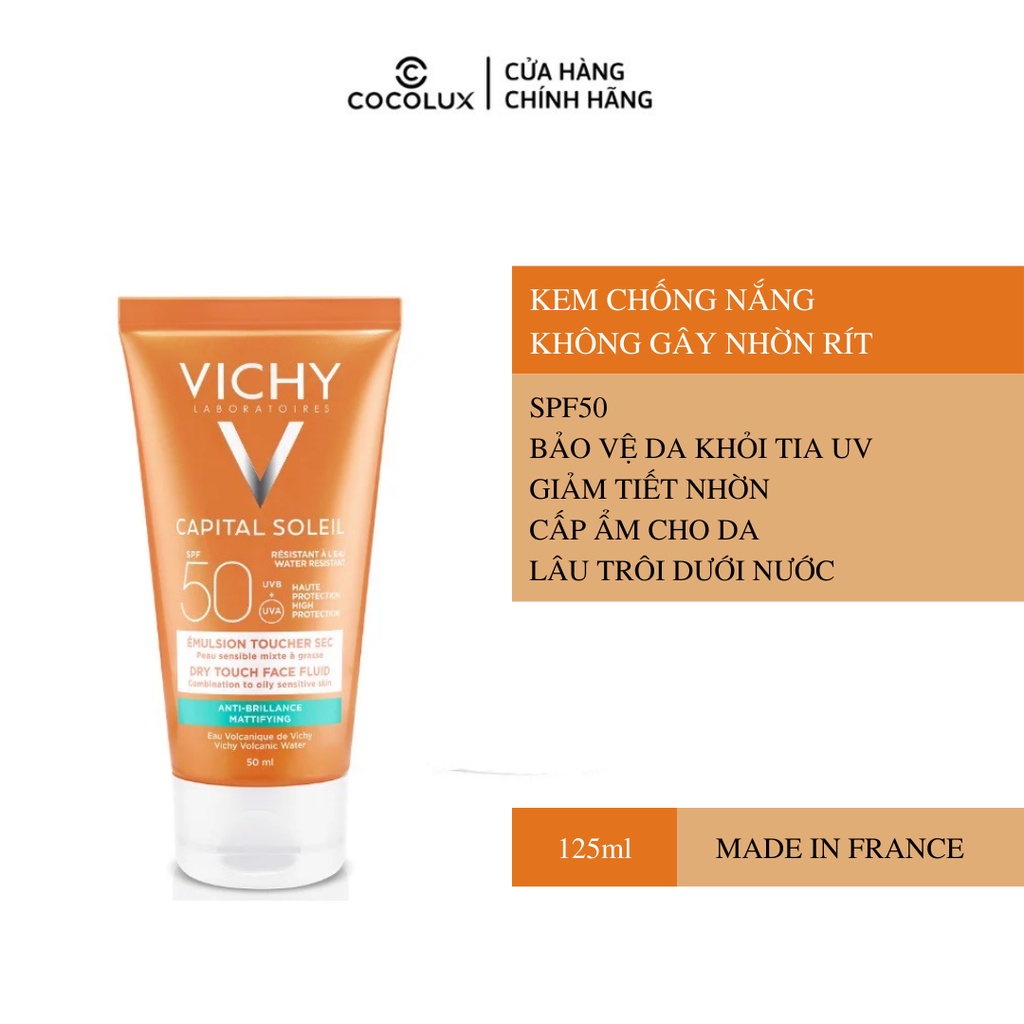 Kem Chống Nắng Ideal Soleil Vichy Không Gây Nhờn Rít SPF50 50ml