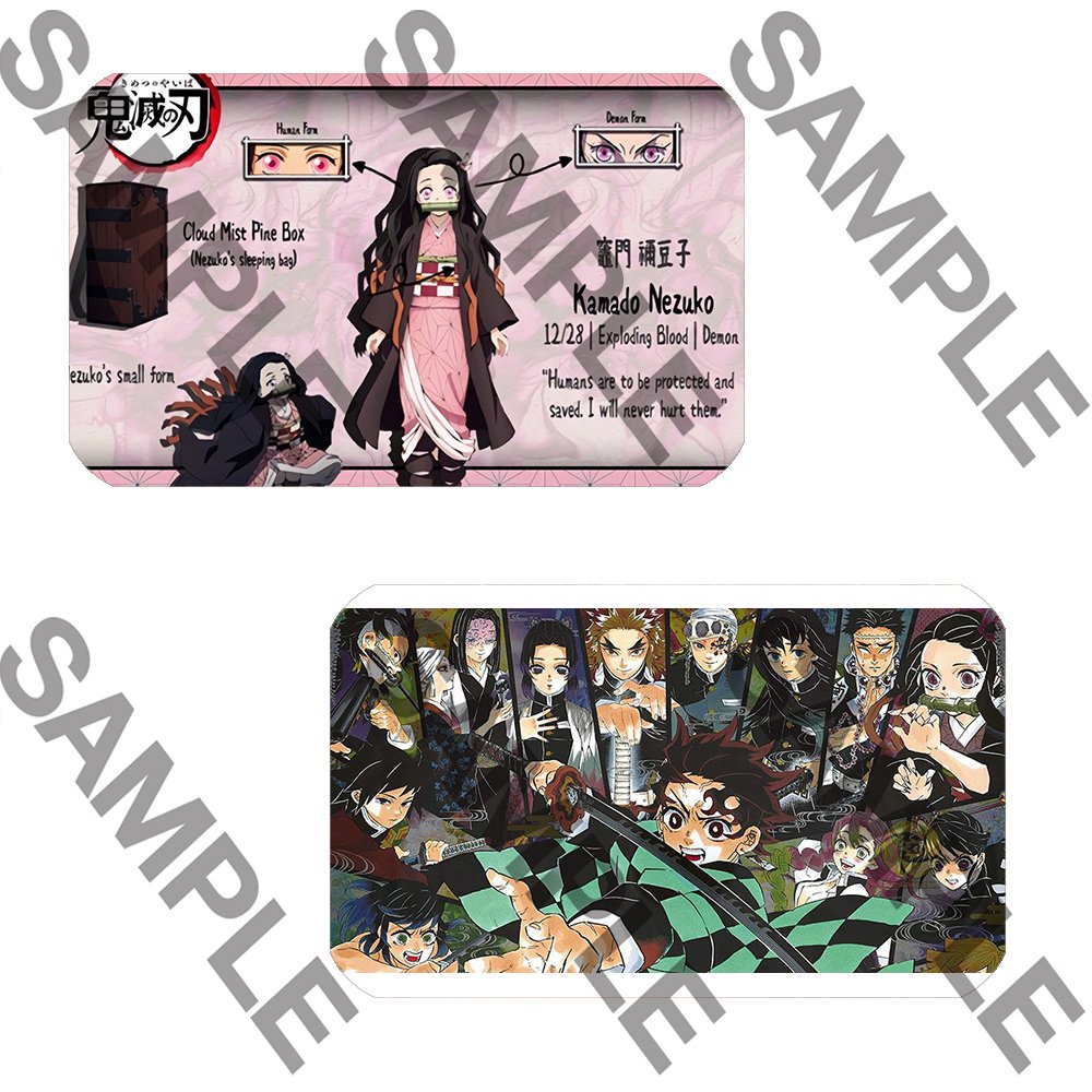 Ảnh card bo góc in hình KIMETSU NO YAIBA ver THÔNG TIN thẻ bo viền 5*8cm anime chibi sưu tập 1 tấm
