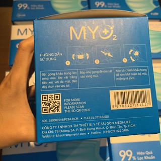 Kh.ẩu Tr.a.ng Y. T.ế 👍FLASH SALE👍 4 Lớp Kháng Khuẩn Hộp 50 cái [HIỆU MYO2] [TIÊU CHUẨN BỘ Y TẾ] [HÀNG XUẤT KHẨU]