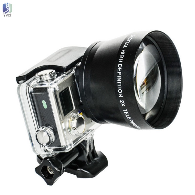 Yy Zoom Lens HD Super Telephoto Lens Universal 52mm Professional Digital Camera for Gopro GOPRO 3+ 4 for Xiaoyi  @VN