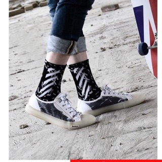[Shopee Trợ Giá ]- Vớ Off White - Tất Off White màu đen - Trùm Unisex