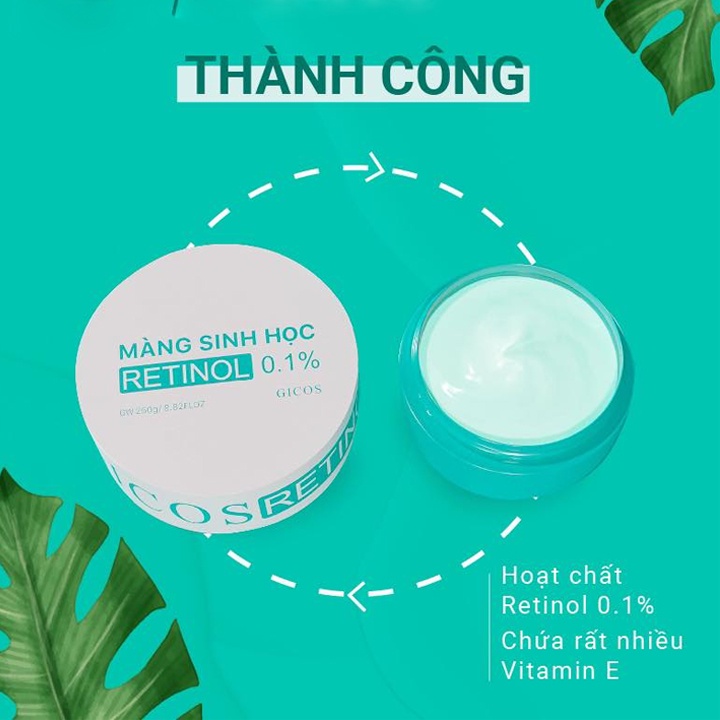 Gicos Màng Sinh Học Retinol 0.1%, Kem Body Gicos Dưỡng Trắng Da Body Tươi Trẻ Sáng Mịn 250g