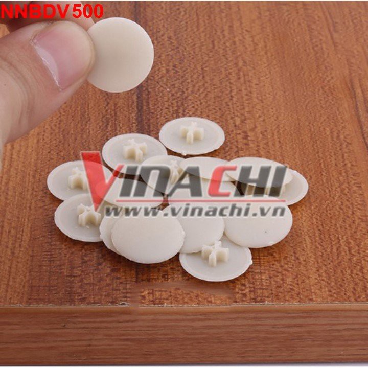 NÚT NHỰA BỊT ĐẦU VÍT ỐC LIÊN KẾT CAM - đường kính 16mm ( túi 500 cái )