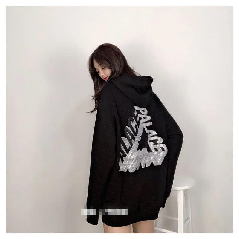 Áo Hoodie Tay Dài Dáng Rộng In Hình Cá Tính Phong Cách Hàn Quốc Cho Cặp Đôi