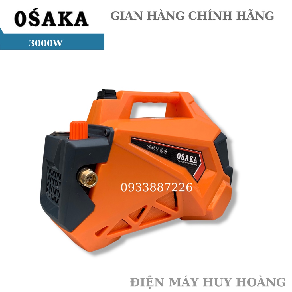 Máy rửa xe dây đồng 100% Osaka 3000w RS7 dây xịt dài 15m