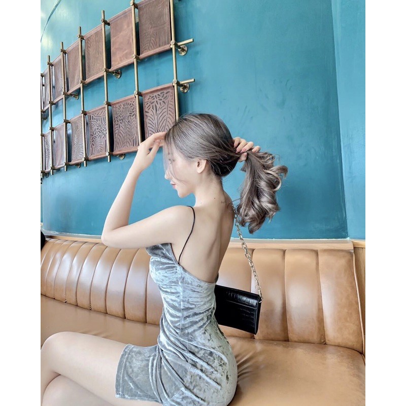 VÂY HAI DÂY NHUNG CHUẨN SEXY