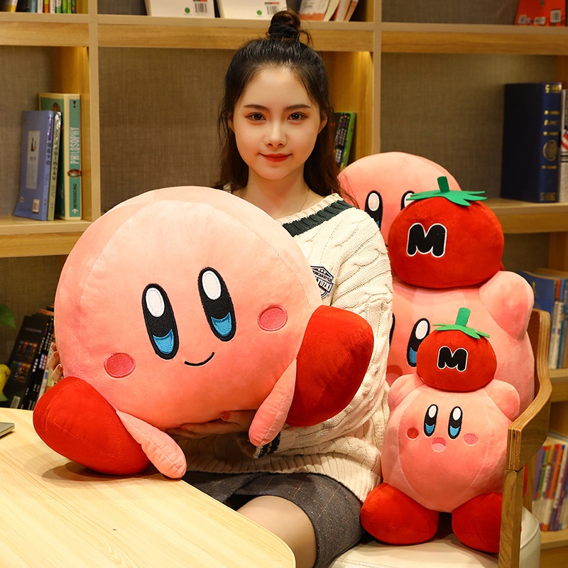 Gối Nhồi Bông Dễ Thương Hình Kirby Hoạt Hình Hai Chiều Thoải Mái Làm Quà Tặng Sinh Nhật Cho Trẻ
