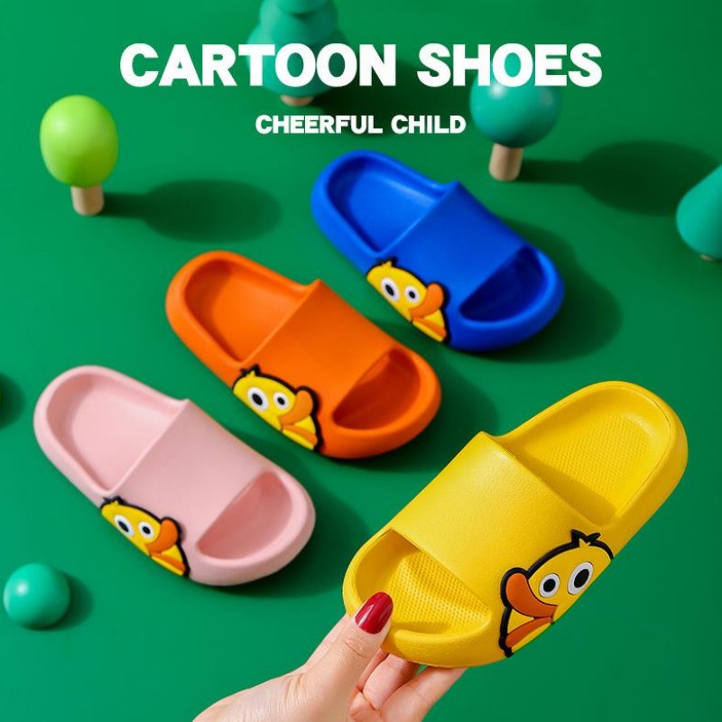 Dép Đi Trong Nhà Bằng EVA Nhẹ Không Trượt In Họa Tiết Vịt Hoạt Hình Dễ Thương Thời Trang Mùa Hè Cho Bé
