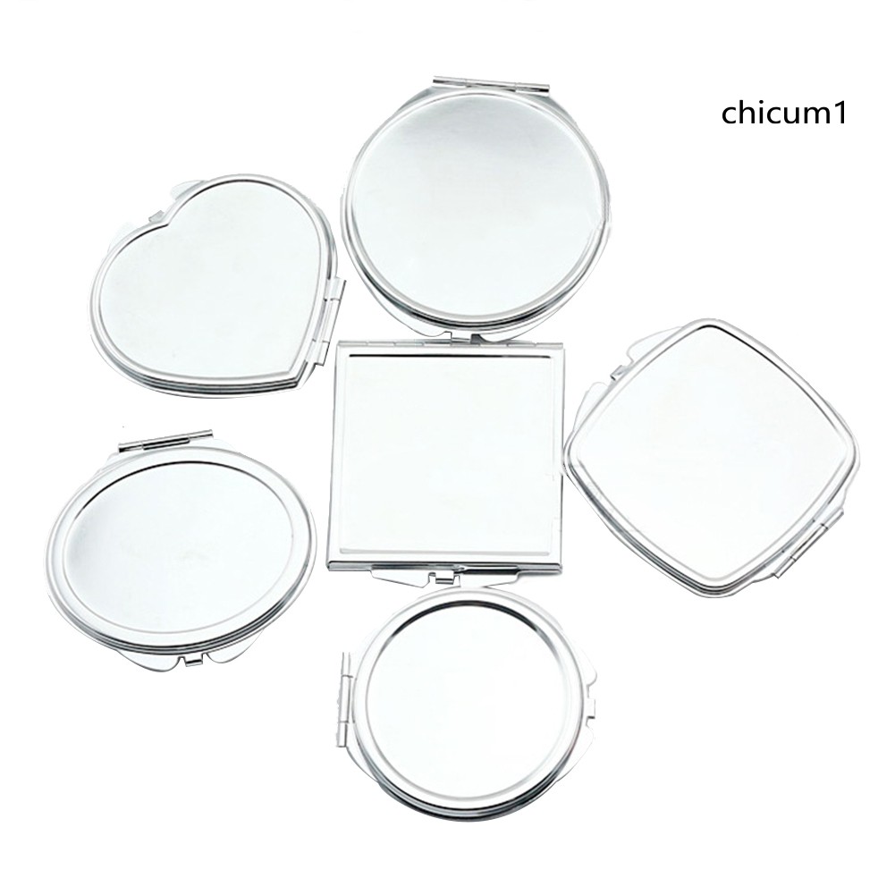 [Hàng mới về] Gương Trang Điểm Cầm Tay Thiết Kế Hình Đầu Mèo / Tròn / Trái Tim / Tròn Có Thể Gấp Gọn