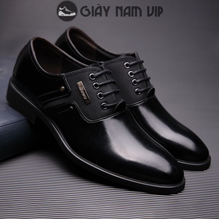 Giày Nam Cao Cấp Da Bò Thật Công Sở Đẹp GIAYNAMVIP Giày Tây Nam Buộc Dây Hàn Quốc GD87