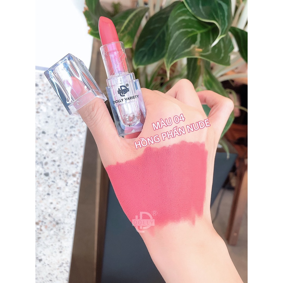 Son Sáp, Thỏi Dolly Không Chì màu Hông Phấn Nude cao cấp chính hãng