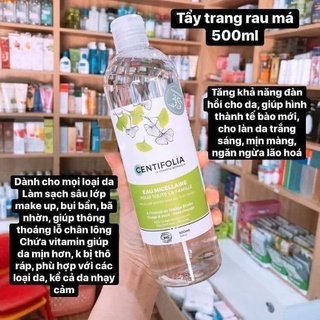 Nước Tẩy Trang Rau Má Centifolia Eau Micellaire 500ml