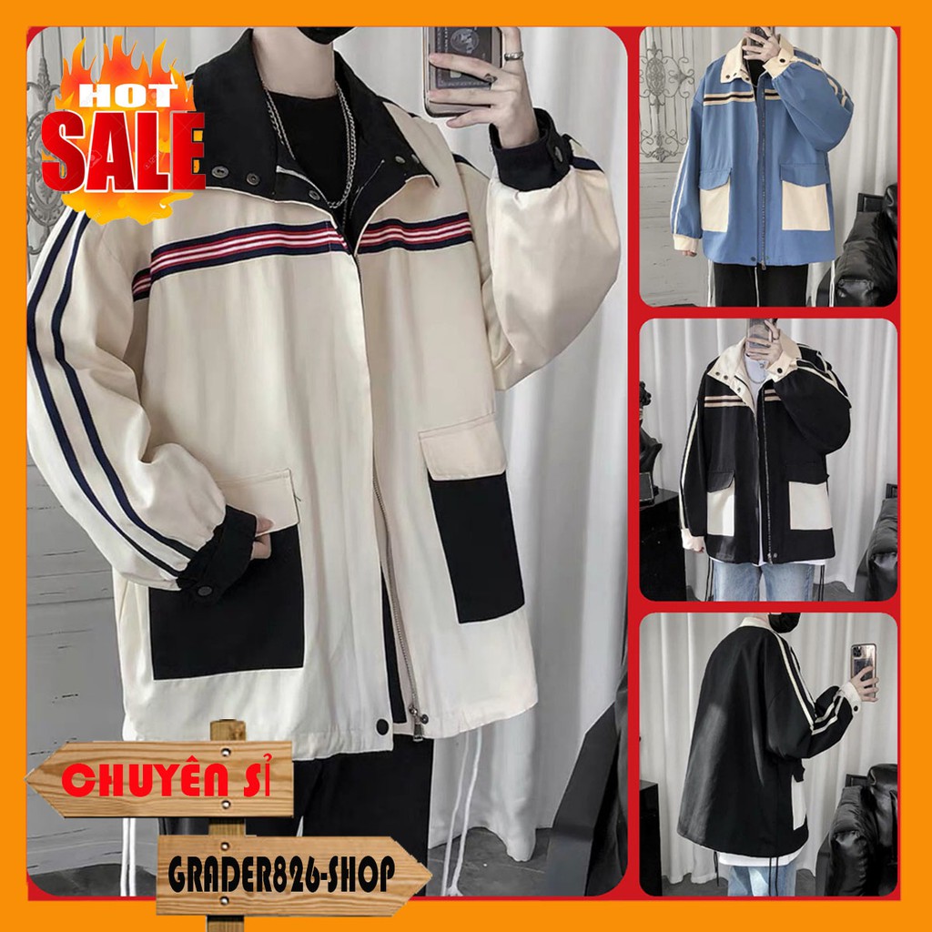 (NEW) Áo Khoác Kaki Jacket Phối Viền