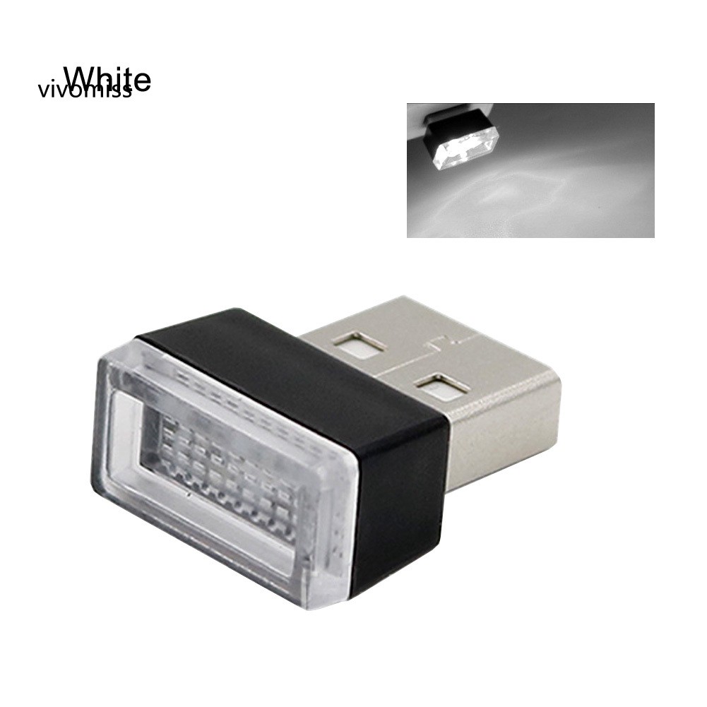 Đèn LED đầu cắm USB trang trí nội thất xe ô tô