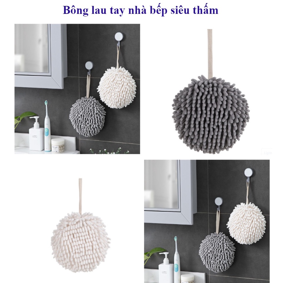 Khăn lau tay nhà bếp, bông lau tay siêu thấm. Khăn lau tay tròn san hô ( tuyển khách sỉ)