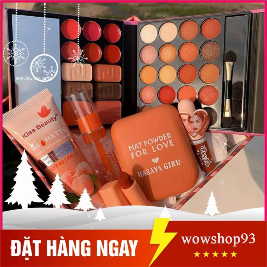 Bộ Trang Điểm chính hãng đầy đủ Wowshop93 Set Xinh gồm 06 món Makeup siêu xinh đón Tết 2021.Tặng kèm 1 chì kẻ mày.