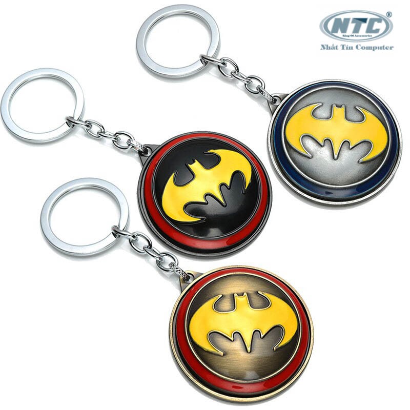 Móc khóa inox Avengers siêu nhân Batmen - có thể xoay 360 độ (Nhiều màu)
