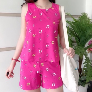 Đồ bộ sát nách thun in 4D từ 45kg đến 65kg