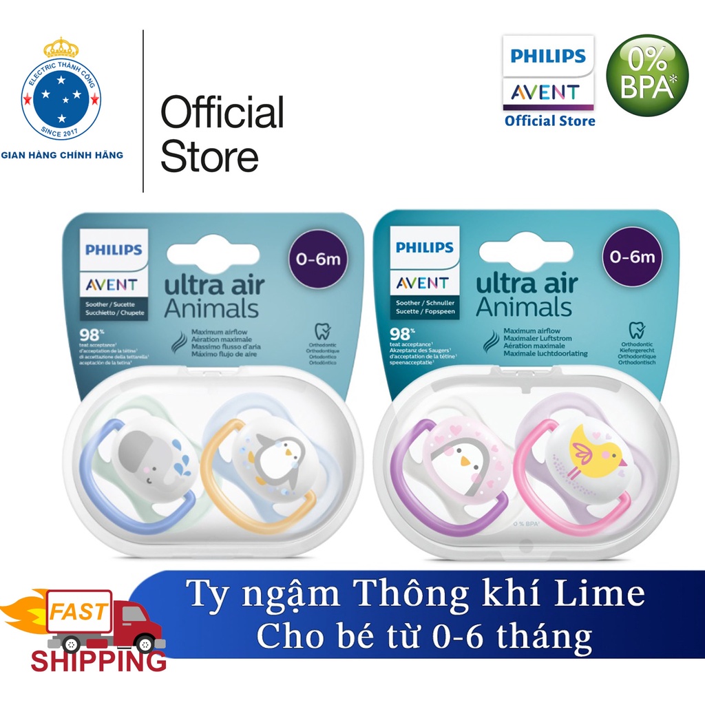 Ti giả thông khí Philips Avent SCF080 dành cho bé từ 0 đến 6 tháng tuổi
