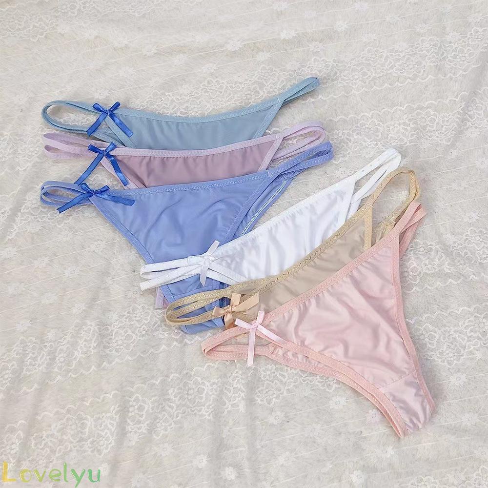 【LOVELYU】Womens Mesh Sheer Bulge Pouch Bikini Briefs Thongs Underwear Underpants【Good Quality】