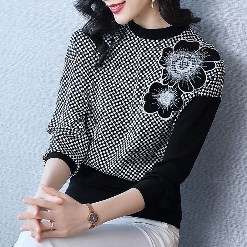 Áo Sơ Mi Caro Tay Dài Dáng Rộng Phong Cách Phương Tây Thời Trang Mùa Thu Mới