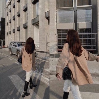 Somi oversize tay dài vạt bầu