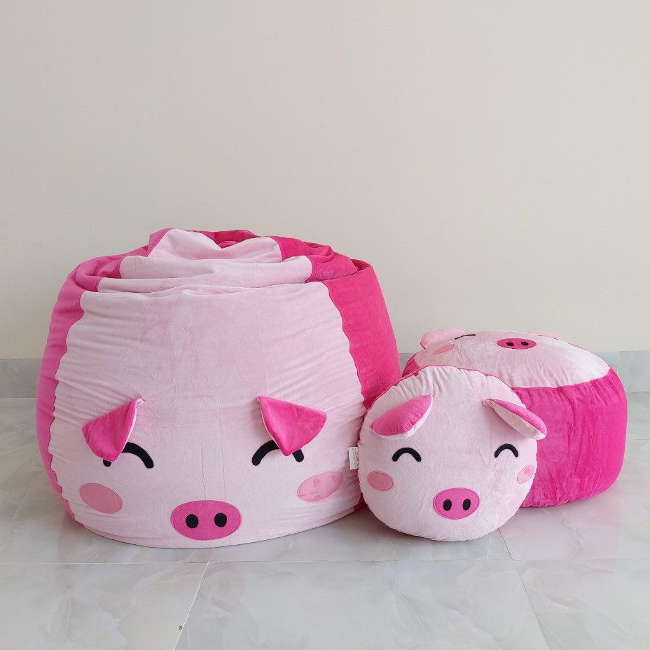 BỘ GHẾ LƯỜI GIỌT NƯỚC SIZE L HEO HỒNG