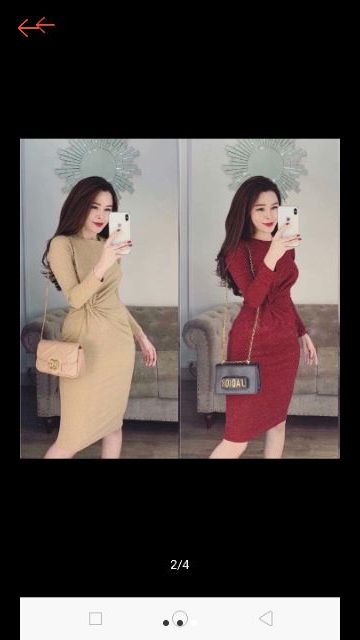 Thanh lý váy body xoắn eo vàng