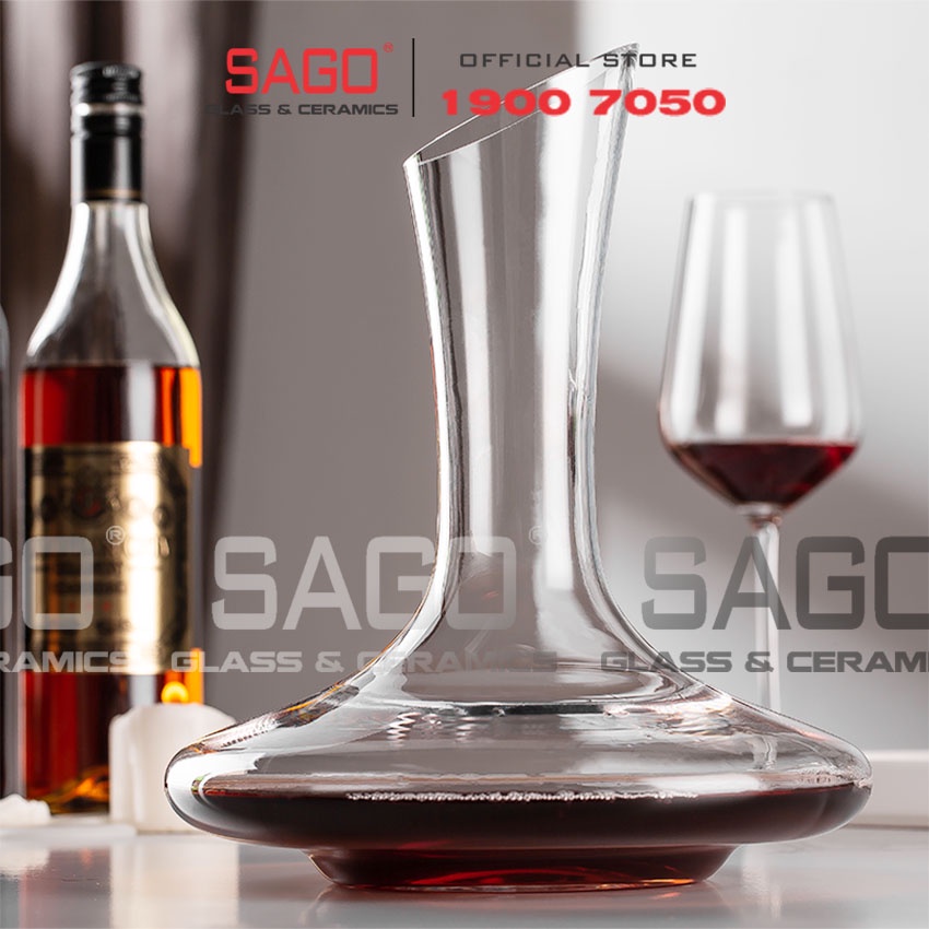 Bình Rót Thủy Tinh Pha lê IDELITA Crystal Glass Whiskey Decanter 1500ml | Tùy Chọn Dung Tích và Kiểu Dáng