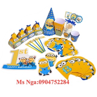 Bộ trang trí sinh nhật Minion vàng