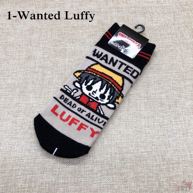 ❀ Vớ In Họa Tiết Hoạt Hình One Piece Series 03 ❀ 1 Đôi TấT VảI Cotton In HìNh Luffy Zoro Chopper