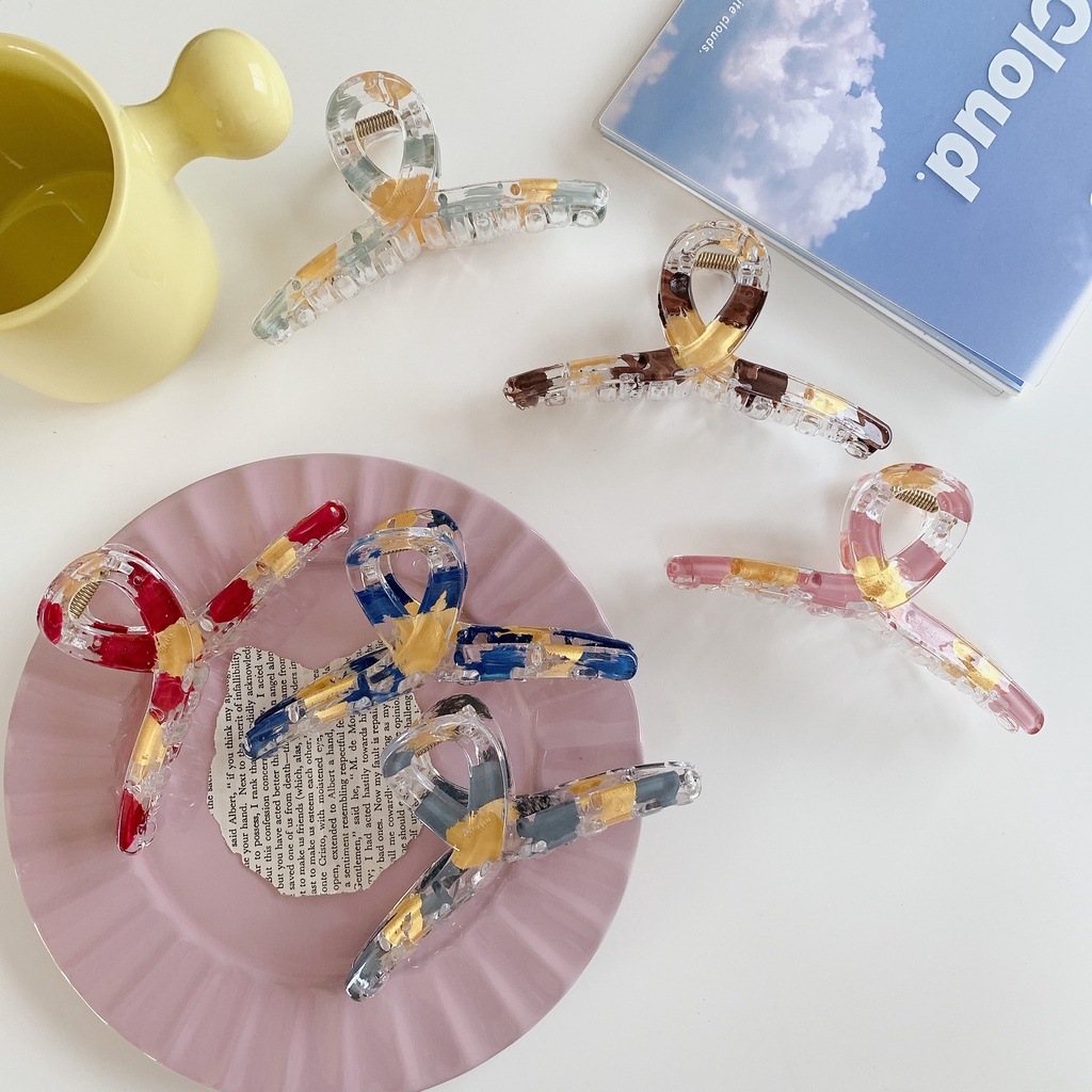 Kẹp Tóc Hình Cá Mập Cỡ Lớn Phong Cách Hàn Quốc Đơn Giản