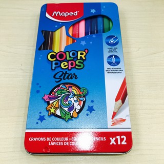 Bút chì màu maped hộp thiếc – 12 màu và 24 màu - crayons - color pencils maped 18 colors and 24 colors