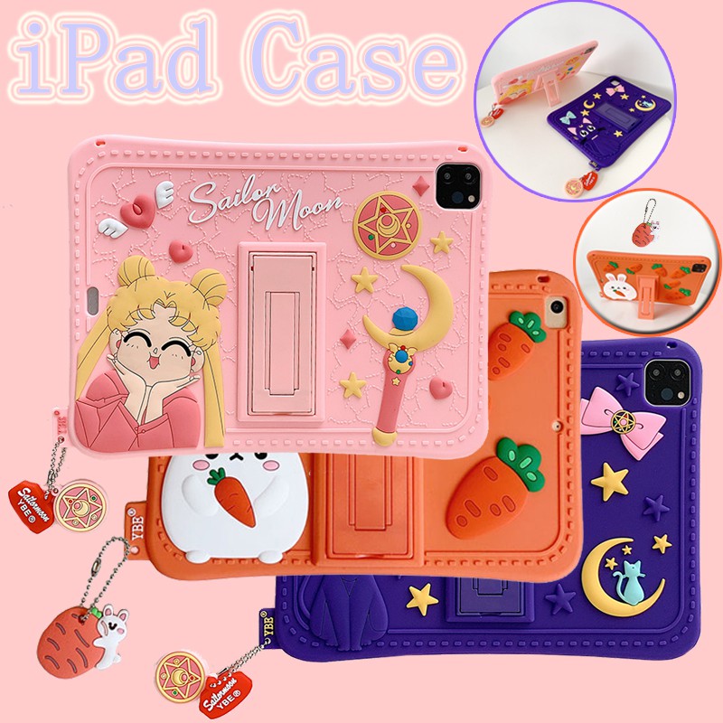 Ốp silicone Cho Apple iPad 9 Gen9 Gen7 Gen8 10.2 Air4 10.9 Air3 Pro 12.9 10.5 11 2021 2020 9.7 2017 2018 Gen6 mini 5 4 3 2 1 mini5 ipad5 / air ipad6 / air2 Ốp Điện Thoại TPU Mềm Hình Mặt Trăng