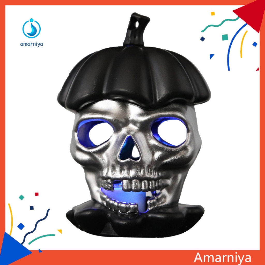 Đèn Lồng LED Mini Hình Đầu Lâu Bí Ngô Halloween