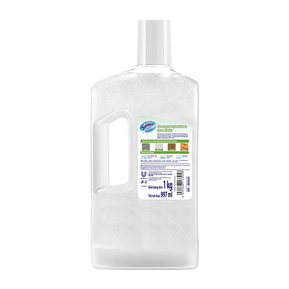 Nước lau sàn Sunlight Tinh Dầu Thiên Nhiên Hương Hoa Thơm Mát chai 1000ml