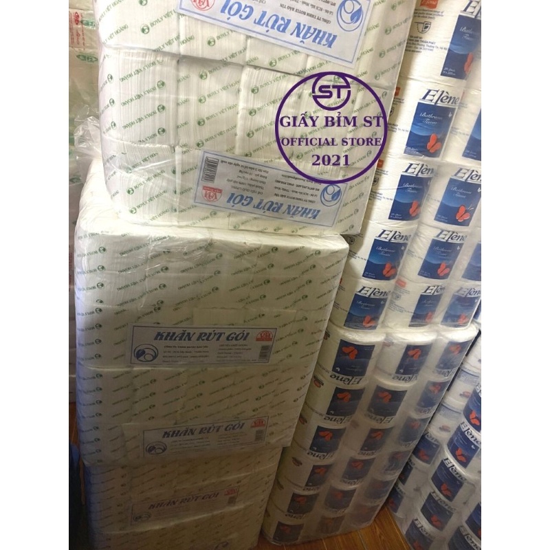 Khăn giấy ăn rút vuông có hương quế thơm 1kg, khổ 10 x 10cm cho quán ăn, nhà hàng