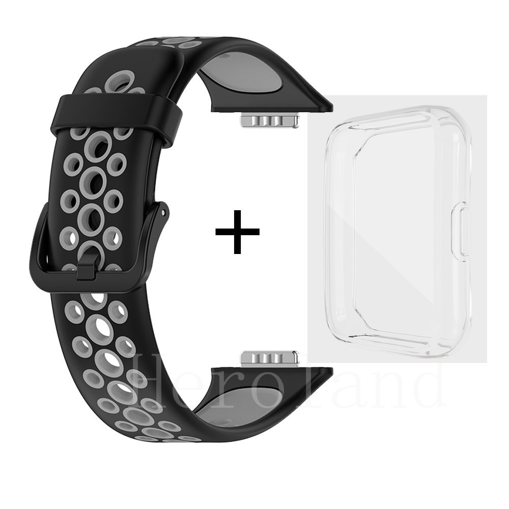 Dây Đeo Silicone + Khung Bảo Vệ Màn Hình Cho Đồng Hồ Huawei Watch Fit 2 / Huawei Fit2