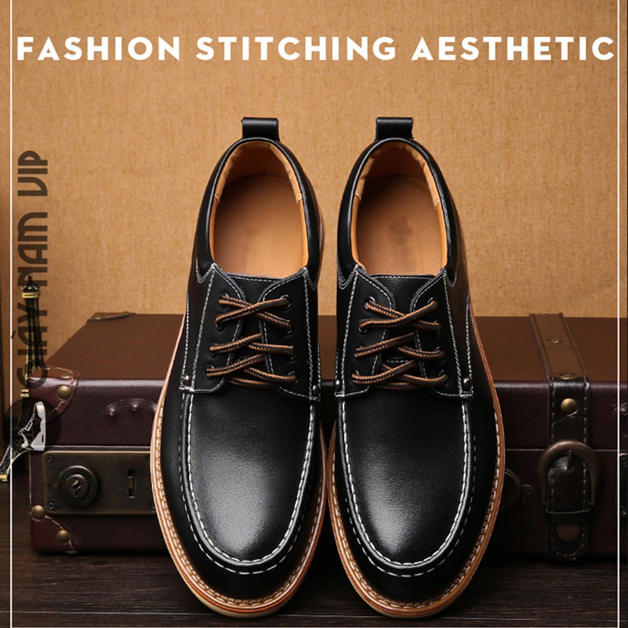 Giày Da Nam Cao Cấp - FREESHIP - Giày Thể Thao Da Bò Nam Tính GNK45 | BigBuy360 - bigbuy360.vn