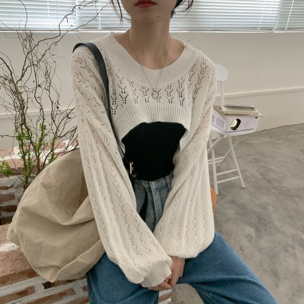 [Bán chạy ] Áo khoác croptop len Ulzzang Quảng ALC30 | BigBuy360 - bigbuy360.vn