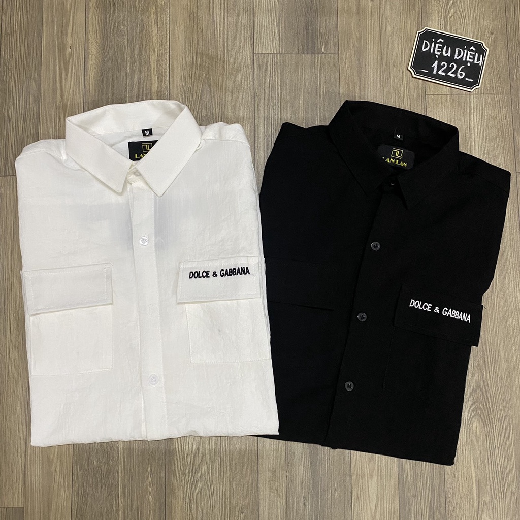 ÁO SƠ MI NAM ĐŨI DÀI TAY TÚI HỘP THÊU CHỮ HÀNG ĐẸP | BigBuy360 - bigbuy360.vn