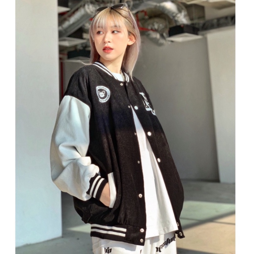 & + Áo Khoác Varsity Jacket N7 STUDIO bomber bóng chày basic nam nữ form rộng Local Brand + &