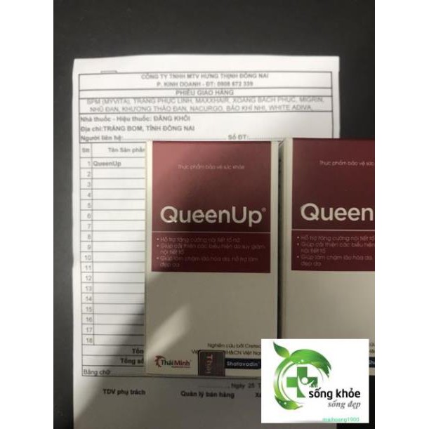 (CHÍNH HÃNG 6 TẶNG 1) QUEENUP- giảm triệu chứng bốc hoả, tiền mãn kinh