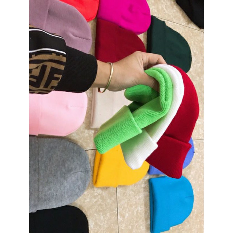 Mũ Len Beanie Dáng Dài Cao Cấp Nhiều Mầu { Bán Sỉ }