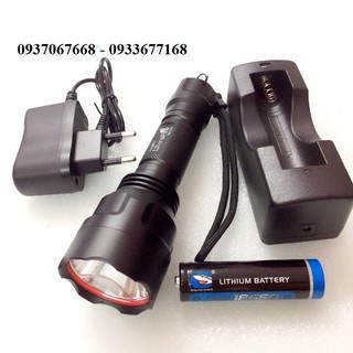 ĐÈN PIN SIÊU SÁNG CREE ZOOM ULTRAFIRE C8 CAO CẤP