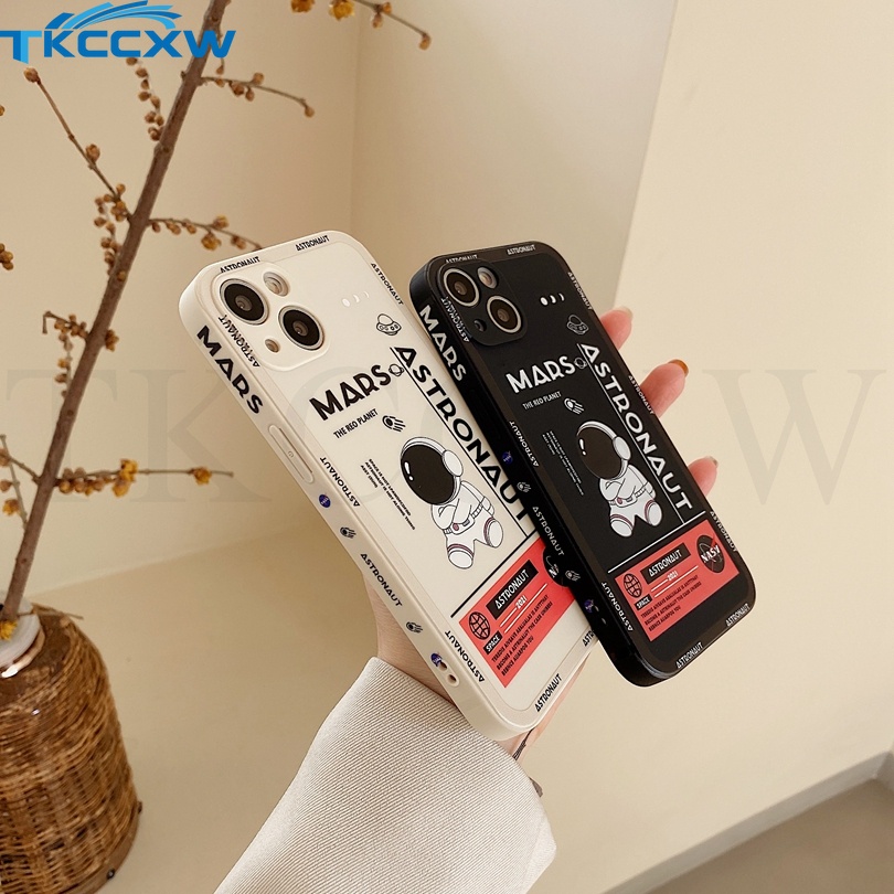 Ốp Điện Thoại TPU Mềm Chống Sốc Họa Tiết Phi Hành Gia Cho iPhone 12 13 Pro MAX 11 Pro MAX XS MAX XR X 6 6s 7 8 Plus SE 2020