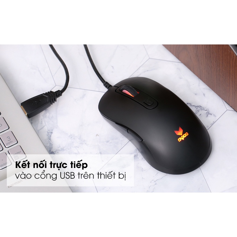 Chuột Gaming Rapoo V16 Đen