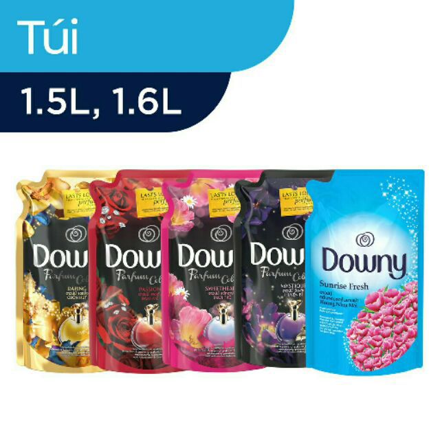 Nước xả làm mềm vải đậm đặc Downy túi 1.35L và1.5l